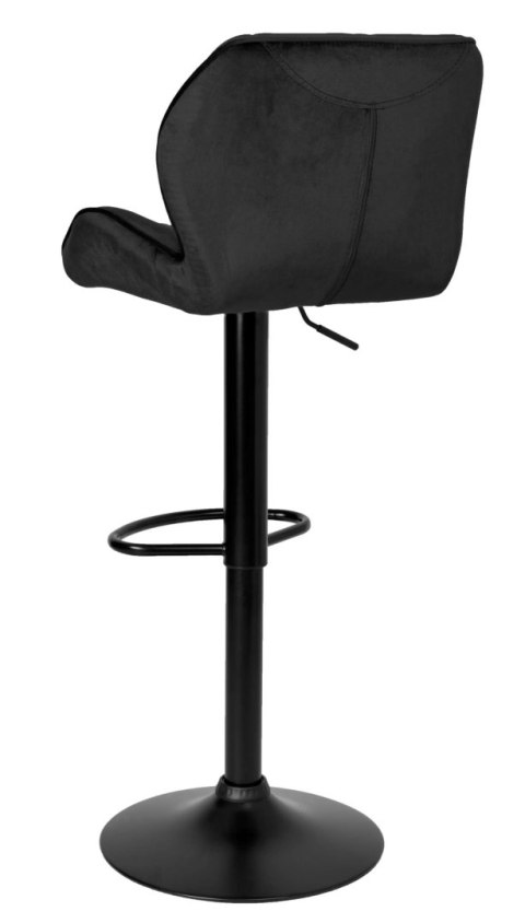 Krzesło barowe GRAPPO BLACK czarne VELVET