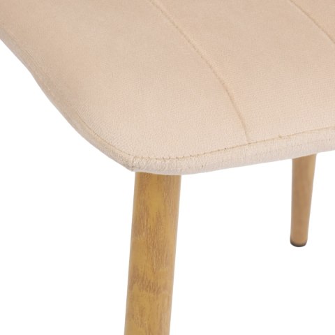 Krzesło welurowe FRESNO WOOD beżowe velvet