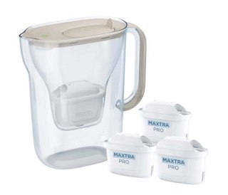 Dzbanek filtrujący Brita Style Essential+3 wkłady MaxtraPro PP (piaskowy)