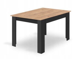 Zestaw Stół NP 120x80cm Craft + Czarny + 4 krzesła WAT czarne / nogi czarne