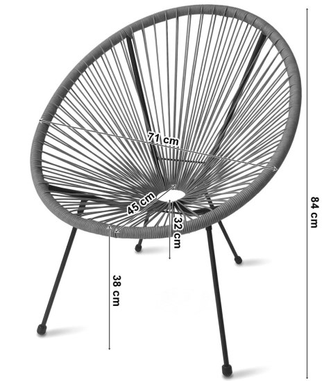 Krzesło BRASIL - rattan x 2