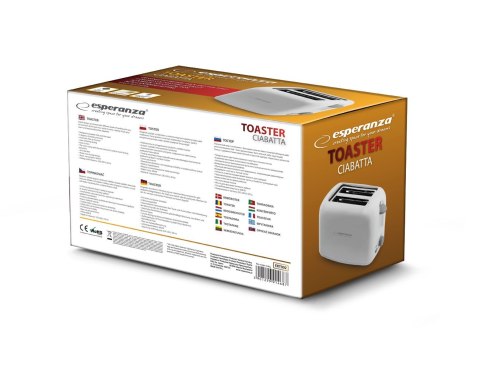 Toster Esperanza Ciabatta EKT002 (600W; kolor biały) (OUTLET)