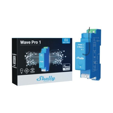 Jednokanałowy przekaźnik Shelly Qubino Wave Pro 1 Blue