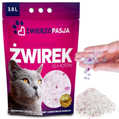 Silikonowy żwirek dla kota ZWIERZOPASJA komplet 8 X 3,8 L