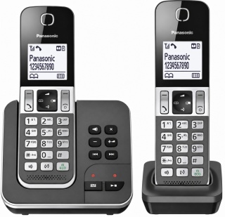 Telefon Bezprzewodowy Panasonic KX-TGD322 Biały Czarny Czarny/Szary