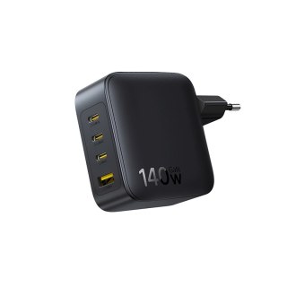 Ładowarka sieciowa 3x USB-C USB-A GaN 140W - czarna