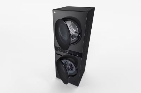 Pralko-suszarka WashTower LG WT1210BBF 12/10kg AI DirectDrive z pompą ciepła TurboWash pralka suszarka czarna