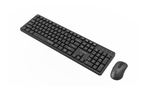 GEMBIRD BEZPRZEWODOWY ZESTAW KLAWIATURY + MYSZ SILENT KEY PRO BUSINESS, CZARNY, UKŁAD US
