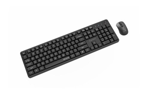 GEMBIRD BEZPRZEWODOWY ZESTAW KLAWIATURY + MYSZ SILENT KEY PRO BUSINESS, CZARNY, UKŁAD US