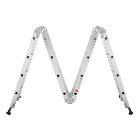 Aluminiowa drabina składana 3,6 m, 4-segmentowa, 6 szczebli