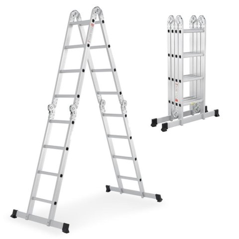 Aluminiowa drabina składana 3,6 m, 4-segmentowa, 6 szczebli