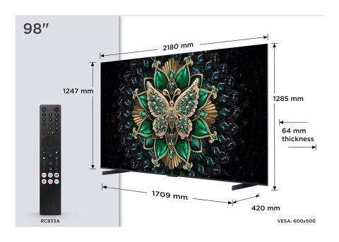 Telewizor 98" TCL 98C6K 4K MiniLED