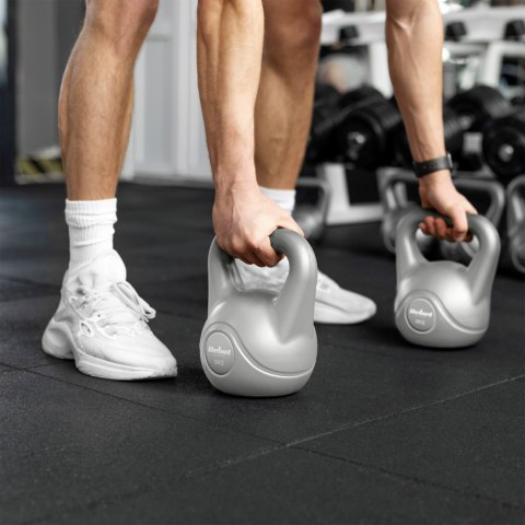 Kettlebell bitumiczny 6 kg szary REBEL ACTIVE