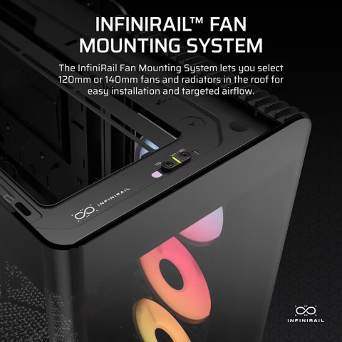 Obudowa Corsair FRAME 4500X RS-R ARGB Tempered Glass Mid-Tower, Black
