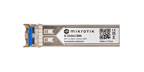 Wkładka SFP Mikrotik S-31DLC20D 1.25G Dual LC UPC SM 20km