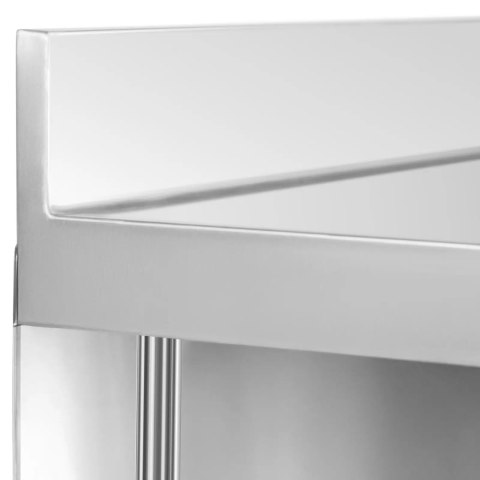 Stół blat barowy roboczy gastronomiczny z rantem 4 półki STAL 100 x 30 x 105 cm