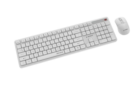 GEMBIRD BEZPRZEWODOWY ZESTAW KLAWIATURY + MYSZ SILENT KEY PRO BUSINESS, BIAŁY, UKŁAD US