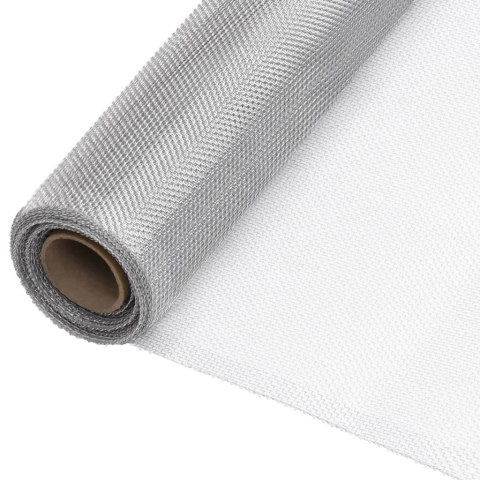 Siatka aluminiowa, 80 x 2000 cm, srebrna