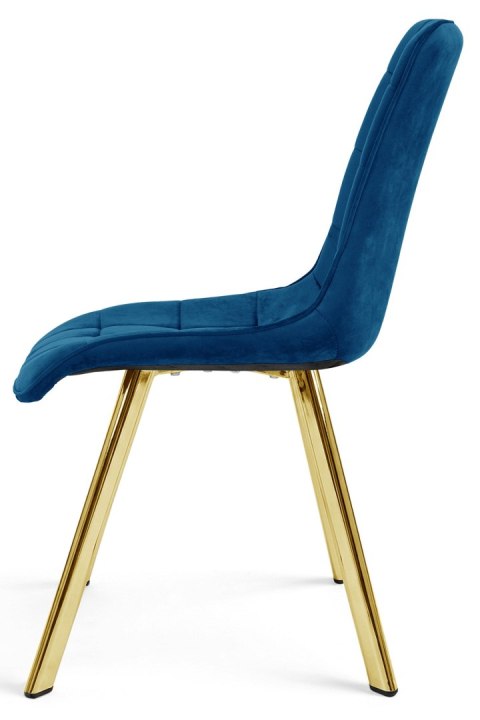 Krzesło CIEZA - aksamit granat / nogi złote x 4