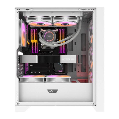 Obudowa komputerowa DARKFLASH DRX70 Mesh + 4 wentylatory RGB (biała)