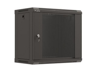 LANBERG SZAFA INSTALACYJNA RACK WISZĄCA 19" 9U 540X350 CZARNA DRZWI PRZESZKLONE (FLAT PACK)