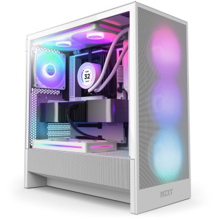 NZXT OBUDOWA H5 FLOW RGB MIDI TOWER Z OKNEM BIAŁA