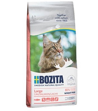 BOZITA Large Wheat free Salmon - sucha karma dla kotów dużych i długowłosych - 2kg (WYPRZEDAŻ)