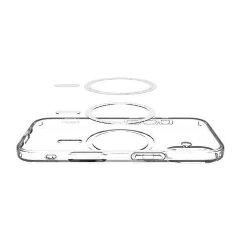 Etui ochronne case na iPhone 17 Liquid Crystal MagSafe - przezroczysto-białe