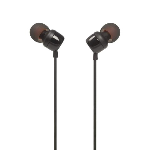 Słuchawki przewodowe douszne z pilotem JBL Tune 110 mini jack 3.5mm - czarne