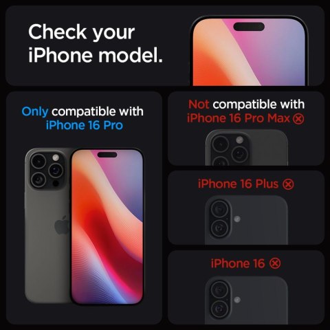 Szkło hartowane na iPhone 16 Pro Glas.tR EZ Fit - 2 szt.