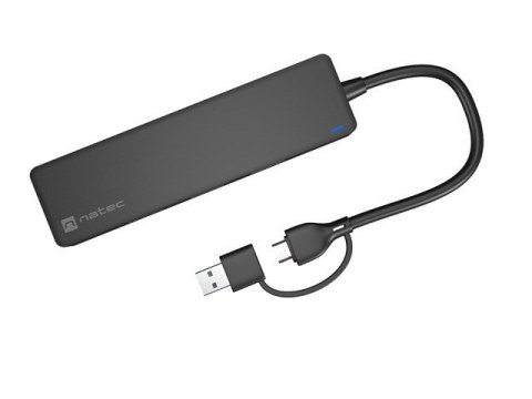 NATEC HUB USB-C 3.0 MAYFLY 4-PORTY + ADAPTER USB-A NHU-2023