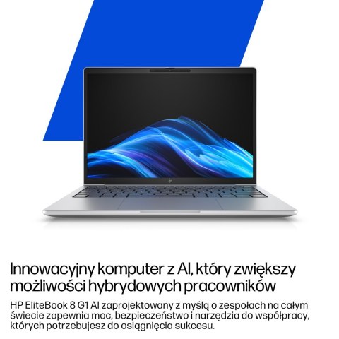 HP EliteBook 8 G1i Ultra 7 255U 16"WUXGA 400nits AG LBL 32GB DDR5 5600 SSD1TB LTE 5G Cam 5MP+IR+ISP 62Wh W11Pro Glacier Silver A