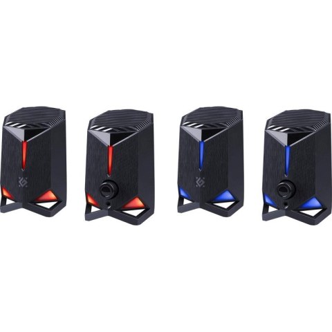 DEFENDER GŁOŚNIKI ROCKET 2.0 6W LED USB CZARNE 65094