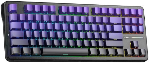 Klawiatura gasket F87 Pro Purple Black Gradient GrayWoodV4 switch RGB AULA