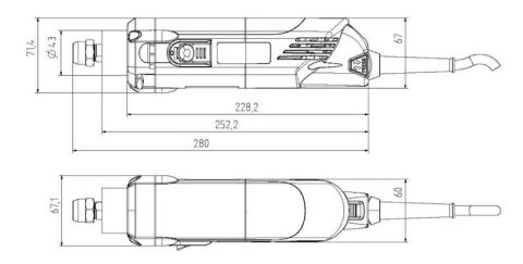 Silnik frezarski AMB 1400 FME-P ( tulejki ER20)