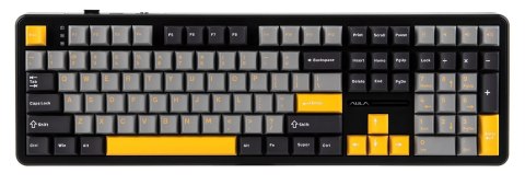 Klawiatura gasket F108 Gray+Orange+Deep Gray Volcano switch RGB AULA