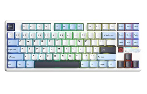 Klawiatura gasket F87Pro V2 Glacier Blue Star Vector switch RGB AULA
