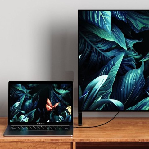 Kabel przewód USB-C - DisplayPort UltraBoost 1.4 8K 60Hz 180cm - czarny