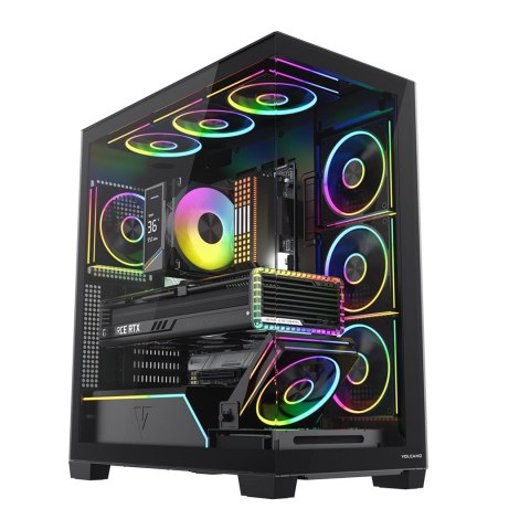 MODECOM OBUDOWA VOLCANO STELLAR PLUS ARGB MIDI 8F BLACK