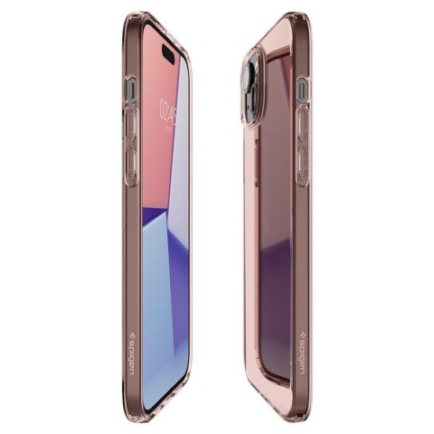 Etui pokrowiec na iPhone 15 Plus Crystal Flex - różowo przezroczysty
