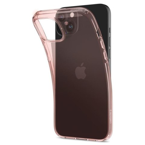 Etui pokrowiec na iPhone 15 Plus Crystal Flex - różowo przezroczysty