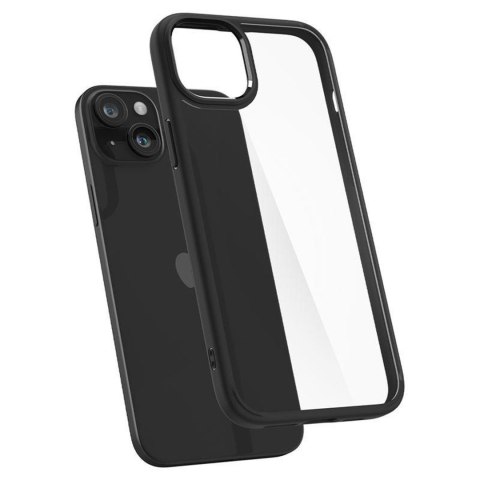 Etui pokrowiec na iPhone 15 Plus Crystal Hybrid - przezroczysto-czarne