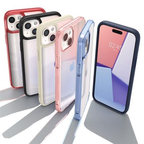 Etui pokrowiec na iPhone 15 Plus Crystal Hybrid - przezroczysto-czarne