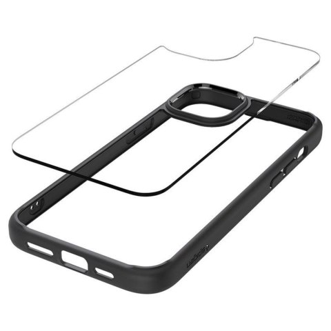 Etui pokrowiec na iPhone 15 Plus Crystal Hybrid - przezroczysto-czarne