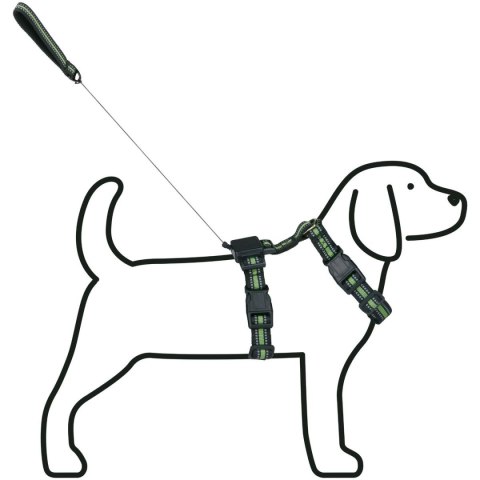 SZELKI DLA PSA Z TASMĄ ODBLASKOWĄ 44 -57CM MEDIUM ZE SMYCZĄ