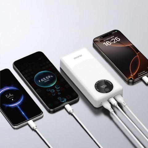 Powerbank K12Pro 20000mAh USB-A USB-C PD 22.5W - biały