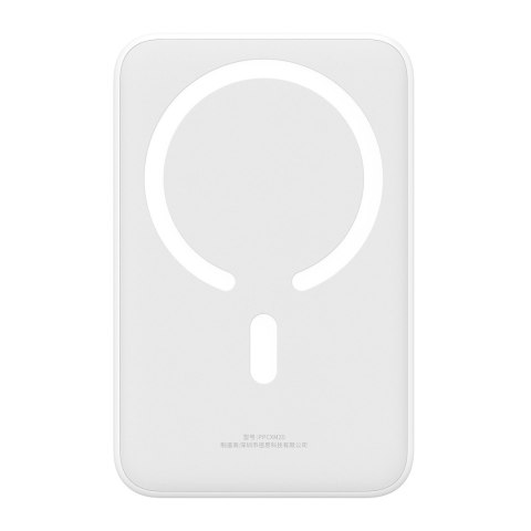 Powerbank magnetyczny 20000mAh 20W EnerFill FM41 z kablem USB-C 30cm - biały