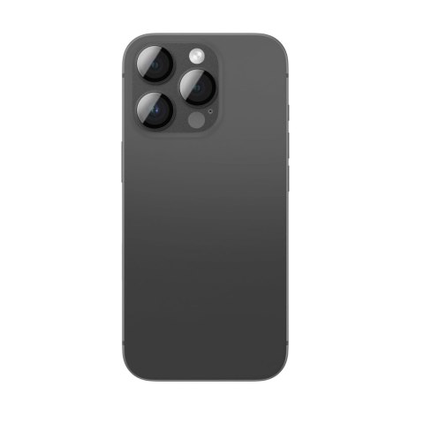 Szkło hartowane na wyspę aparatu do iPhone 16 Pro / 16 Pro Max - czarne