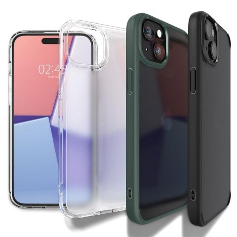 Etui pokrowiec na iPhone 15 Plus Crystal Hybrid - przezroczysto beżowe