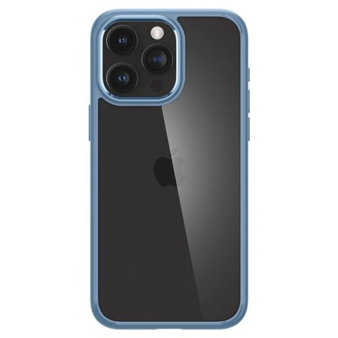 Etui pokrowiec na iPhone 15 Pro Max Crystal Hybrid - przezroczysto niebieski